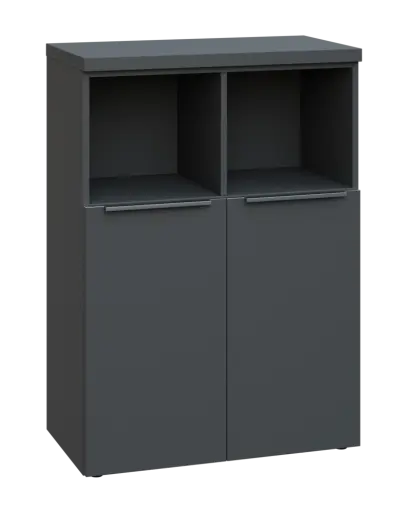 SIN 3 - 8DN2 kancelářská skříň, 2-dveřová/nika, 1120x800x400, antracit